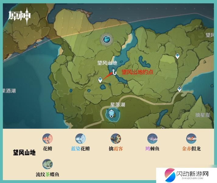 原神钓鱼具体地点 原神钓鱼点位置地图