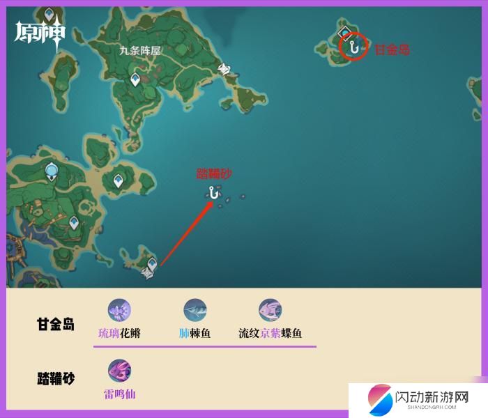 原神钓鱼具体地点 原神钓鱼点位置地图