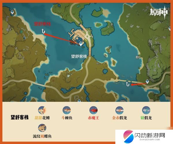 原神钓鱼具体地点 原神钓鱼点位置地图